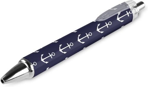 Navy Blue Anchor Ballpoint Pens - 2 pcs