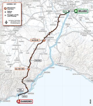 Milan-San Remo 2020 revised route