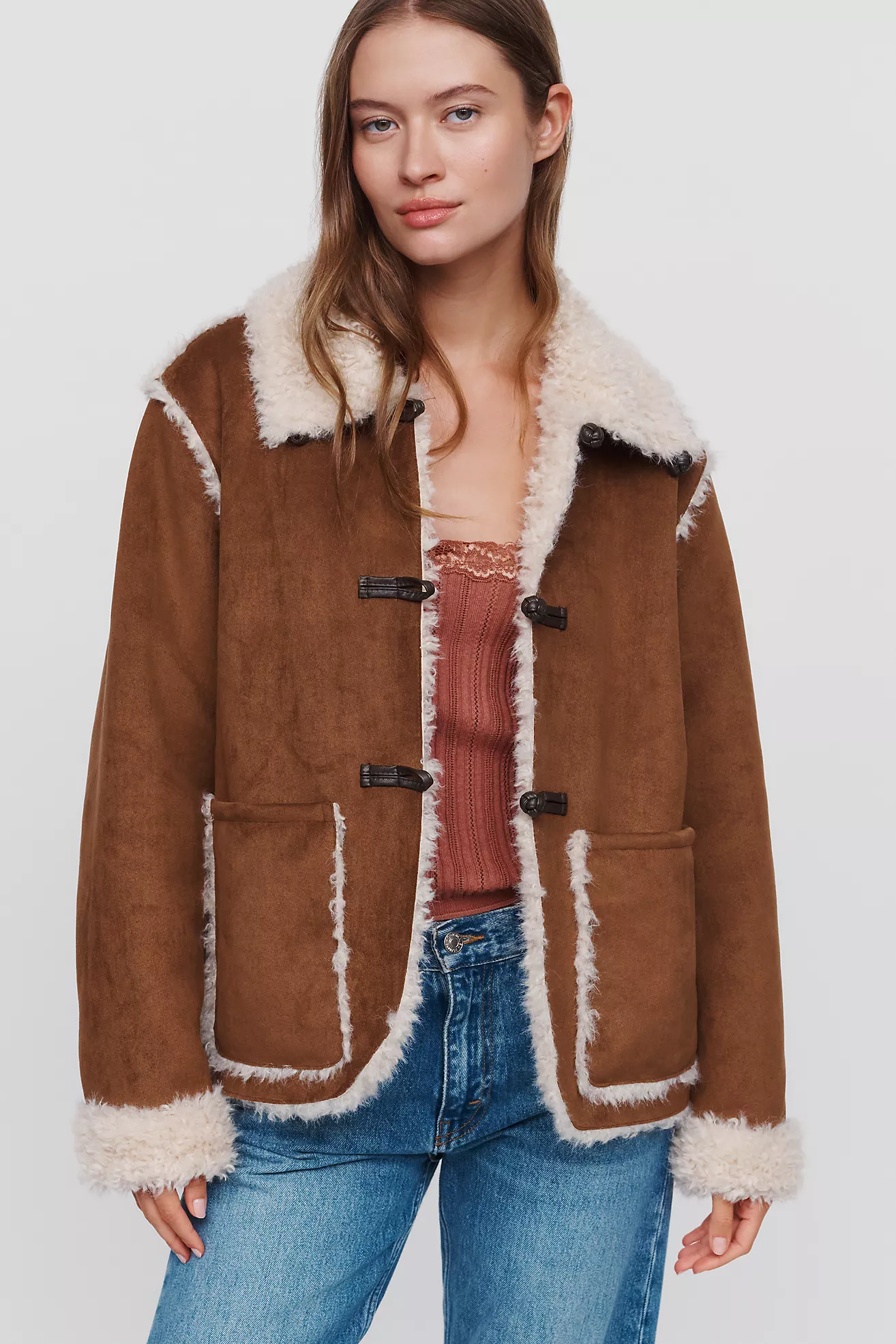 By Anthropologie Faux Suede Jacket