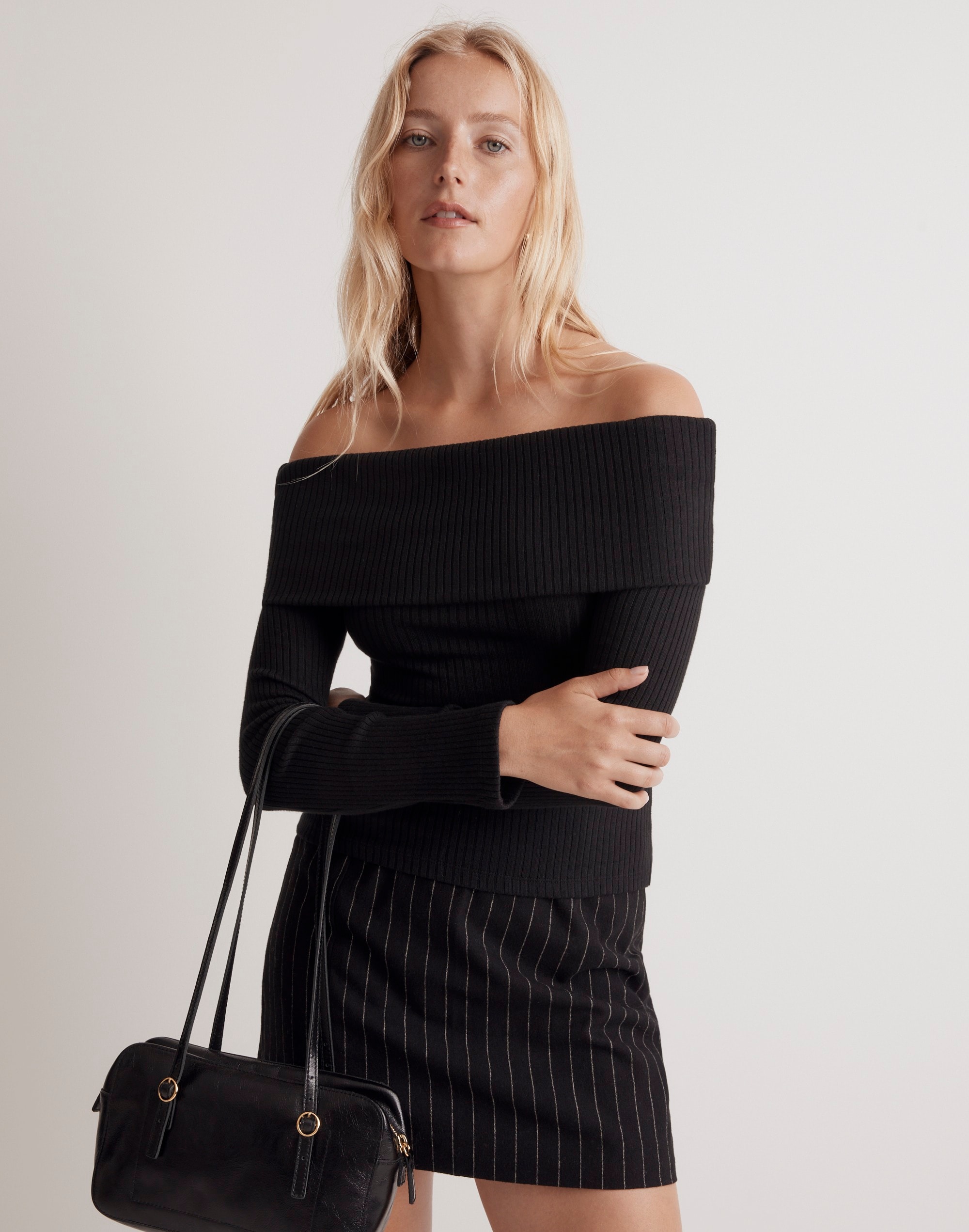 Off-Shoulder Long-Sleeve Top