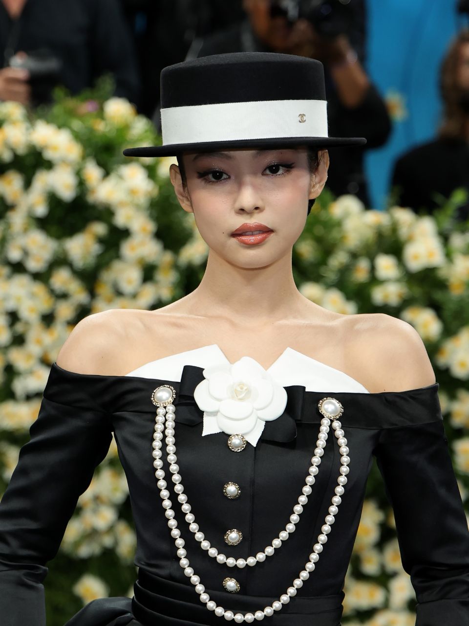 Jennie Kim attending the Met Gala 2025.