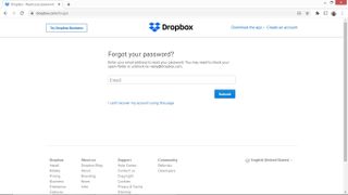 Dropbox password
