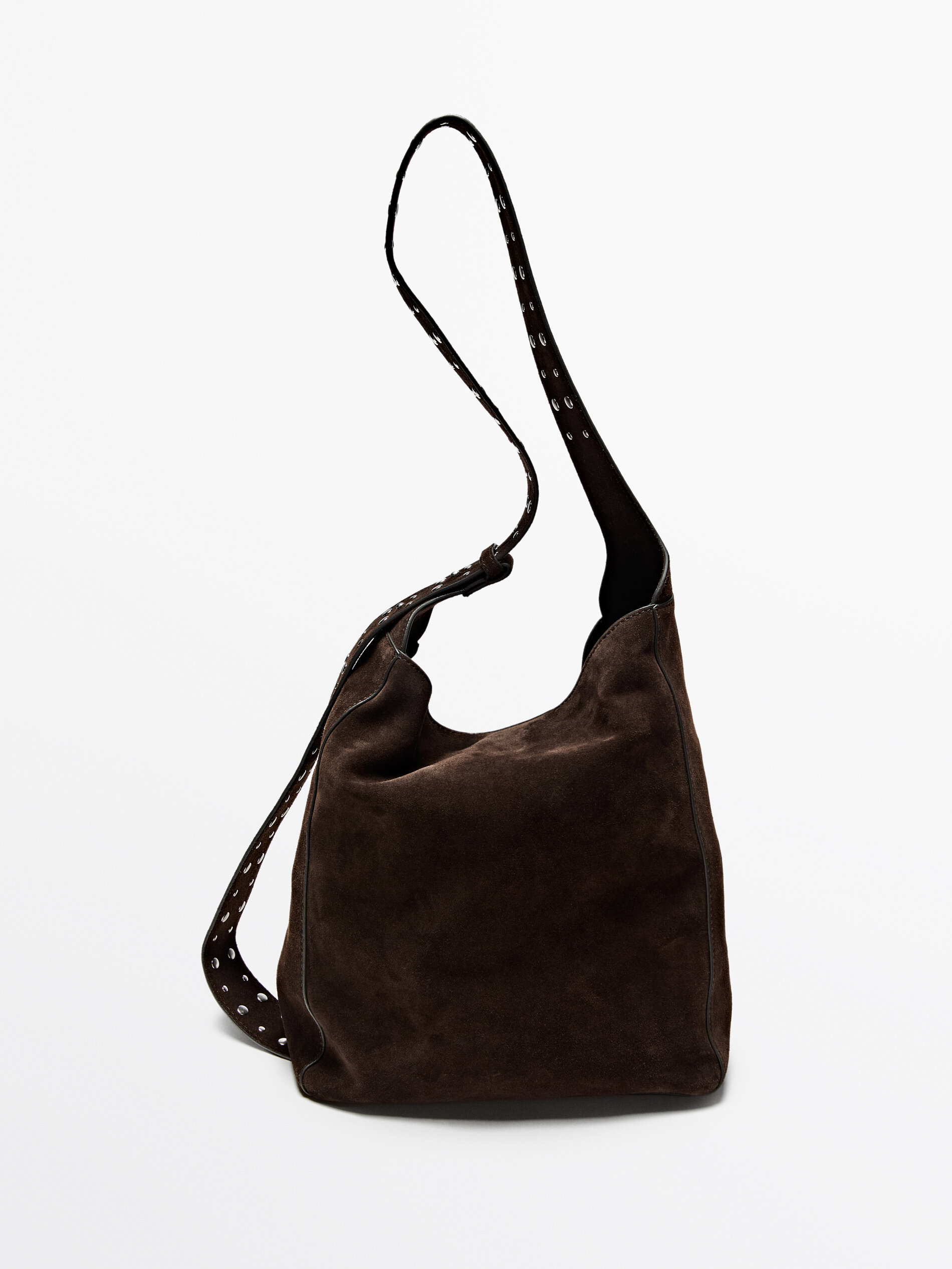 Split Leather Maxi Bucket Bag