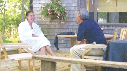 A picture of Peter Mandelson (left) and Jeffrey Epstein published by the US House Oversight Committee