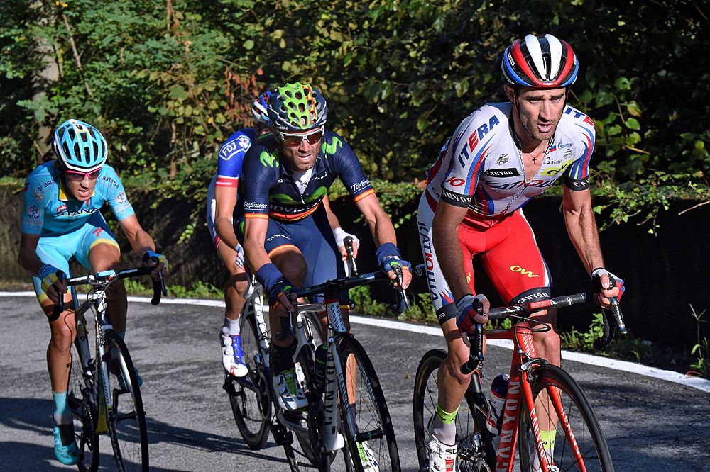 Daniel Moreno (Katusha) and Alejandro Valverde (Movistar)