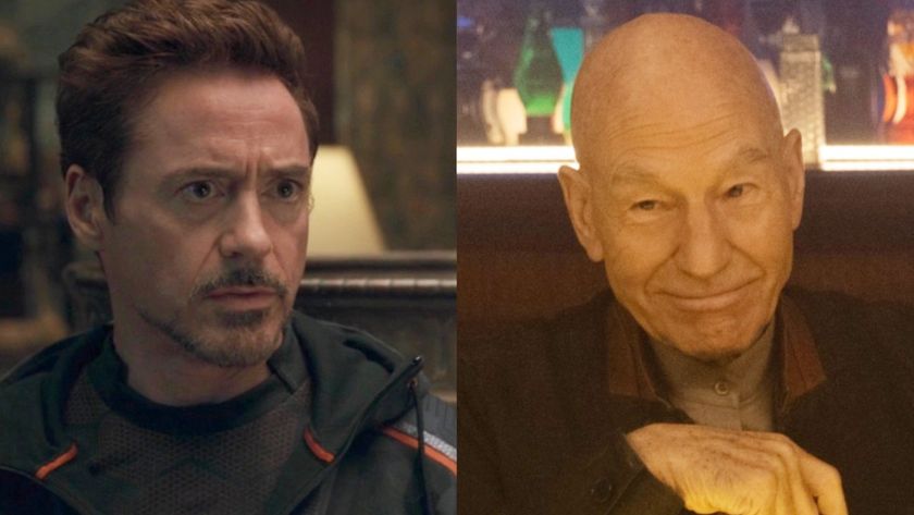 Robert Downey Jr. and Patrick Stewart side by side