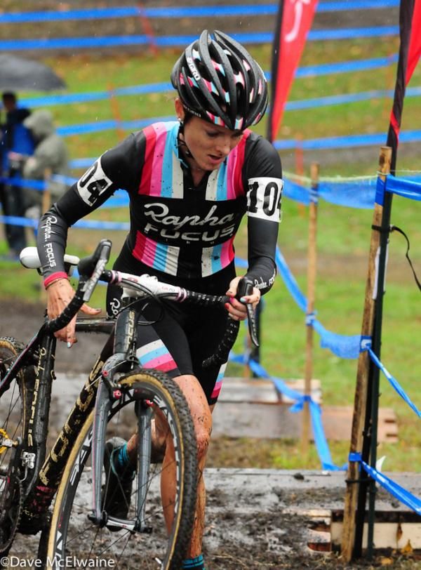 Gabby Day (Rapha Focus) leading early in the race