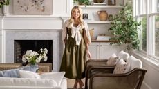 Studio McGee Spring collection at Target. Shea McGee standing in Spring living room