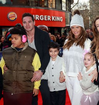 Katie Price with Kieran Hayler and her children Harvey, Junior and Princess (Sean Dempsey/PA)