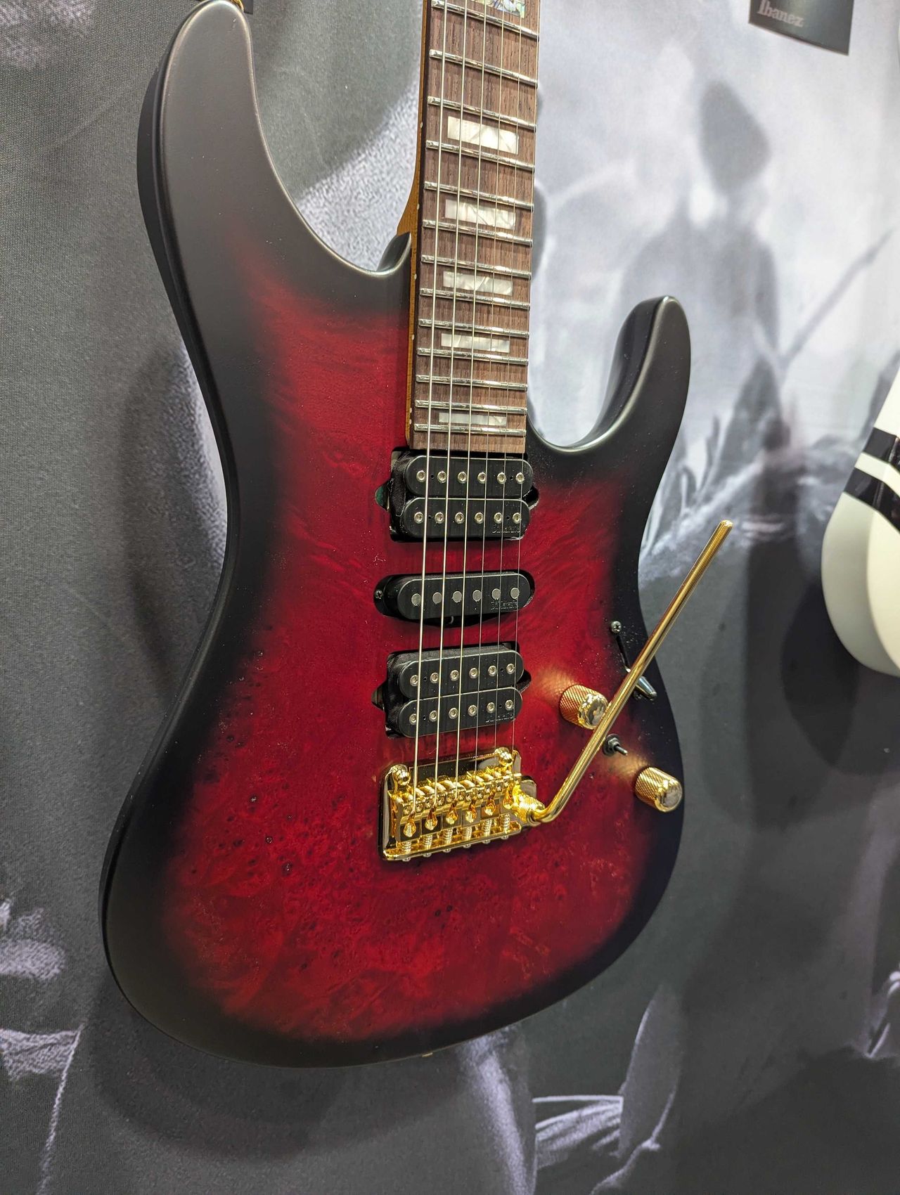 One of Ibanez's new-for-2026 guitars, pictured at the company's 2026 NAMM booth