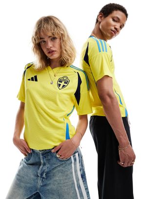 Adidas Football Euro 2024 Sweden Home Shirt in Yellow