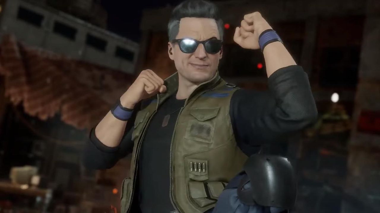 Johnny Cage ready to fight in Mortal Kombat video game