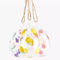 John Lewis &amp; Partners Small Hemp Rose Assorted Glass Decorative Egg | £2.75 at John Lewis &amp; Partners