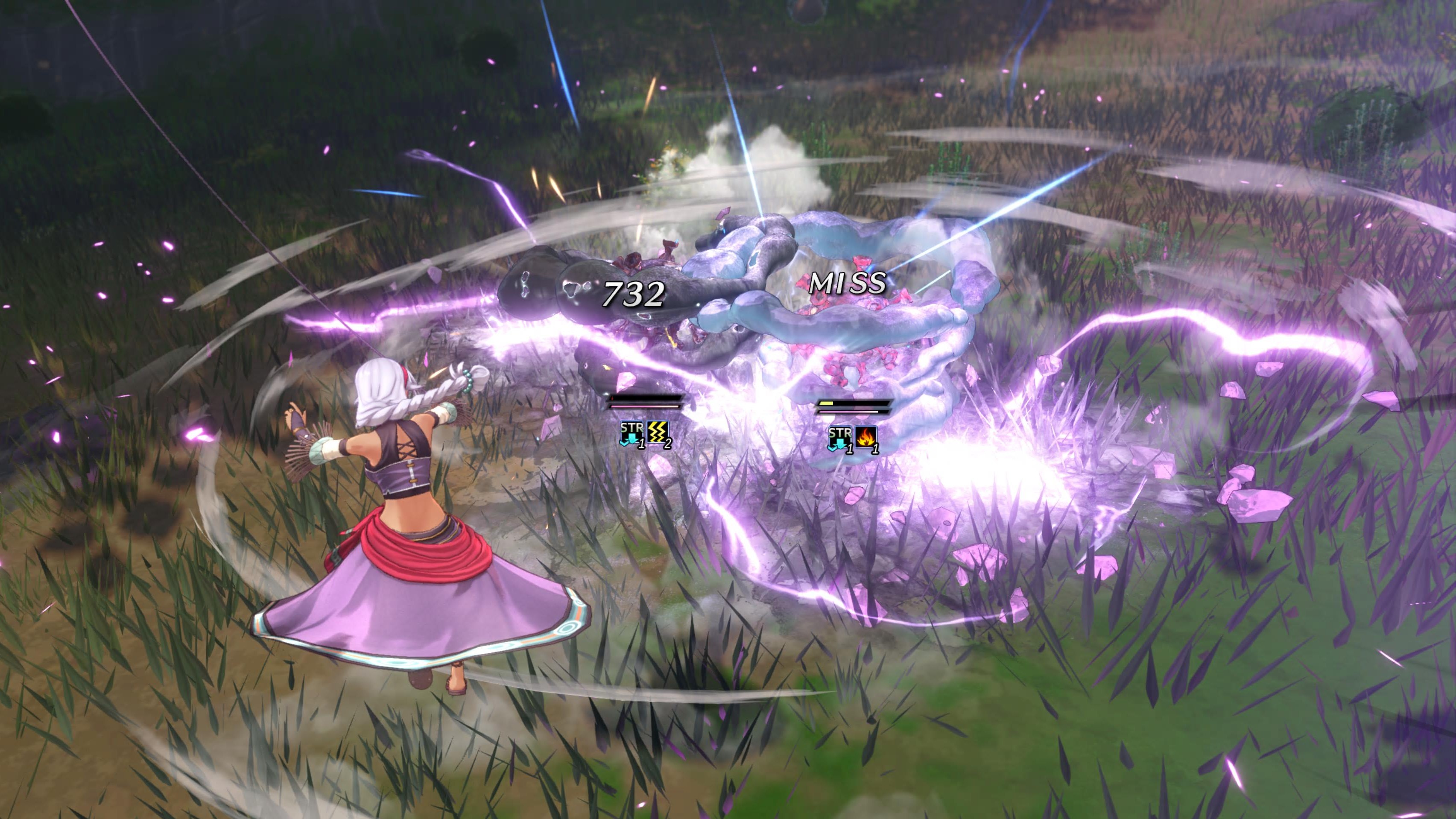 Scherazard attacking multiple enemies in Trails in the Sky 1st Chapter