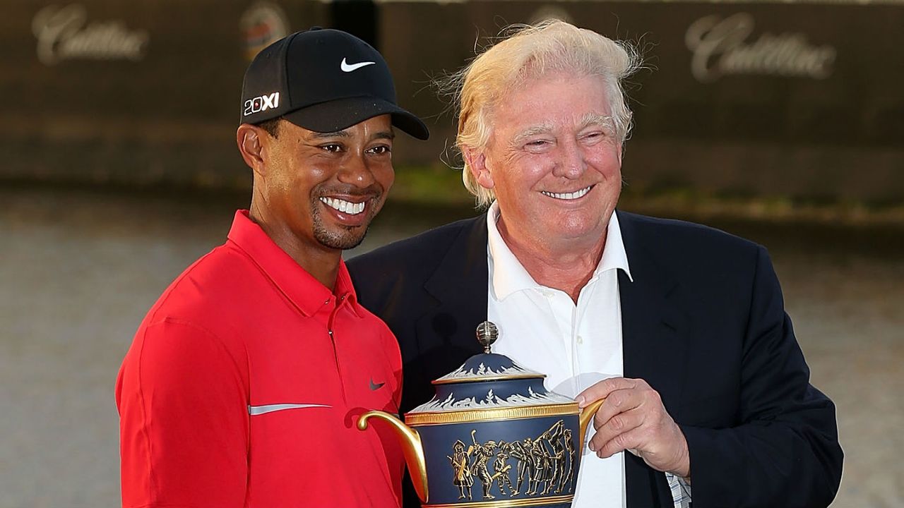 Tiger Woods with Donald Trump at the Trump Doral Golf Resort &amp;amp; Spa in 2013