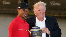 Tiger Woods with Donald Trump at the Trump Doral Golf Resort & Spa in 2013