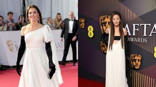 Kate Middleton at the BAFTAs 2023 and Vera Wang at the BAFTAs 2024