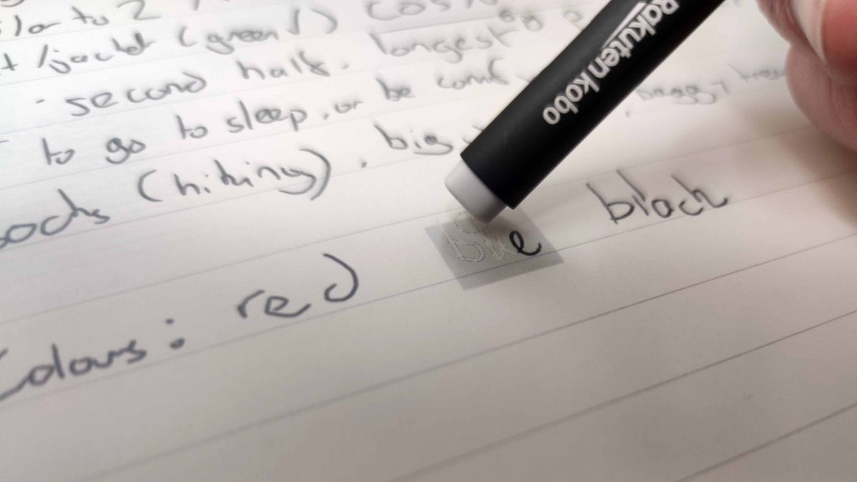 The eraser function on the Kobo Elipsa 2E