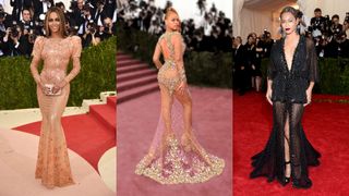 The Met Gala 2021, everything we know.Beyonce attends the "Manus x Machina: Fashion In An Age Of Technology 2016 (Givenchy) Beyonce attends the "Charles James: Beyond Fashion" Costume Institute Gala at the Metropolitan Museum of Art on May 5, 2014 (black dress) China: Through The Looking Glass" Costume Institute Benefit Gala at the Metropolitan Museum of Art on May 4, 2015 (see through)