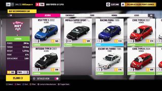 Forza Horizon 5 the real deal reasonably priced car list