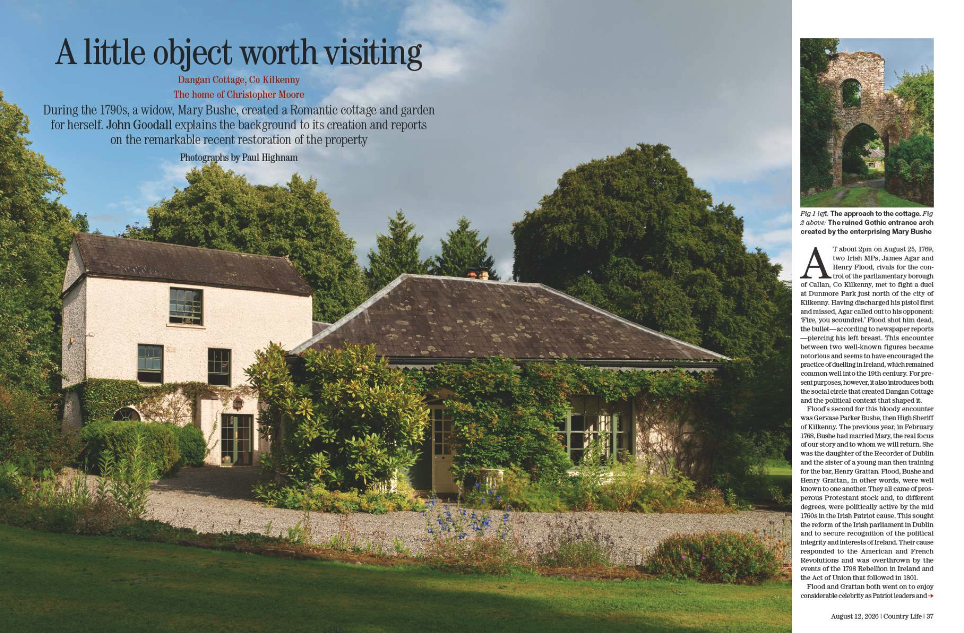A spread of Country Life magazine showing a nice house