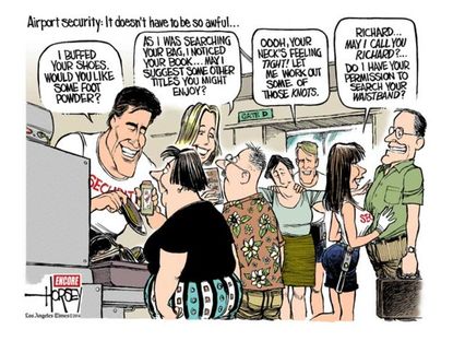Editorial cartoon airport security