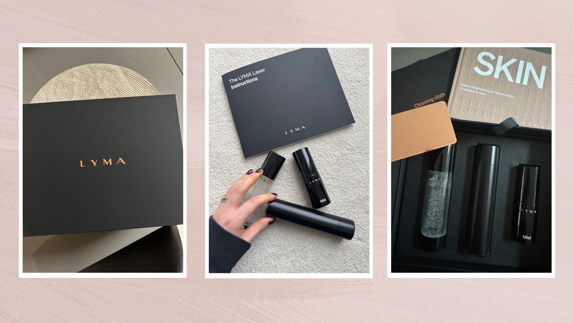 The contents of the Lyma laser box
