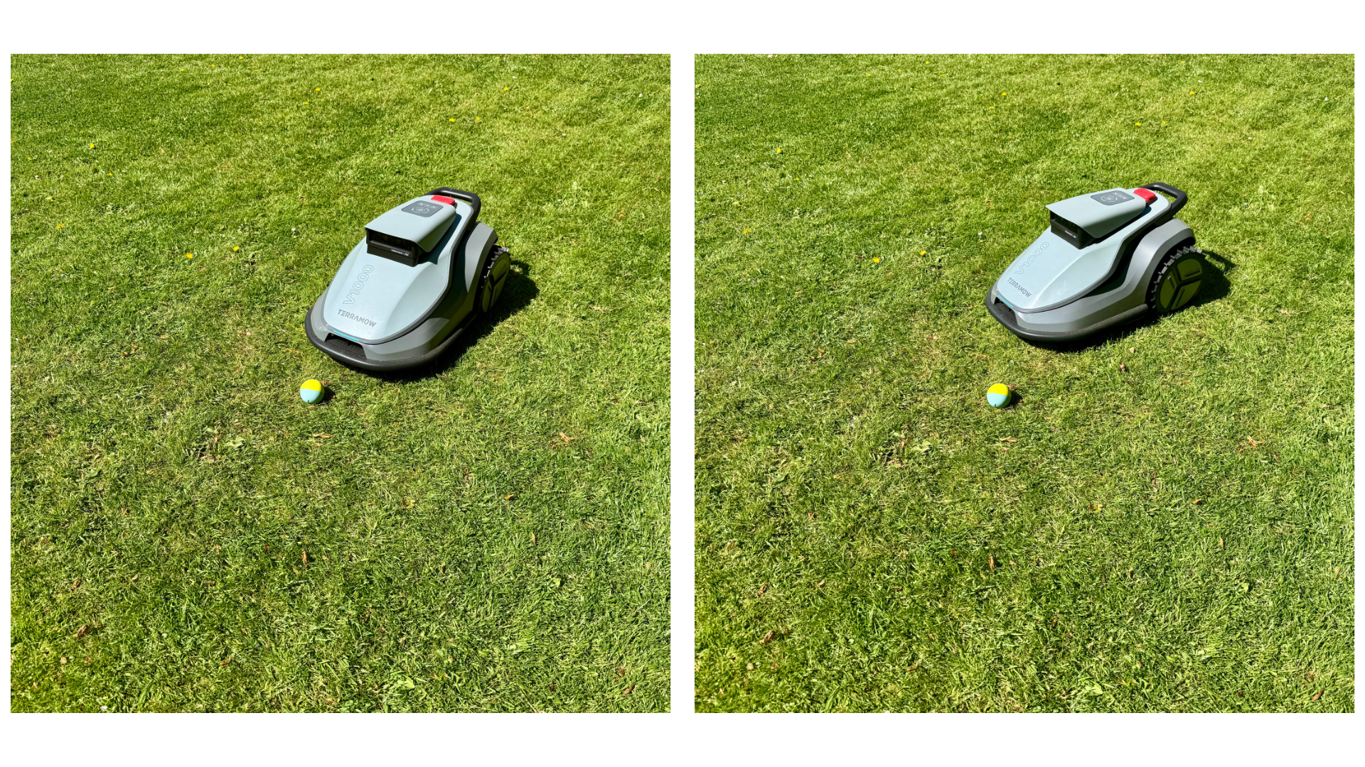TerraMow V1000 at home on the lawn