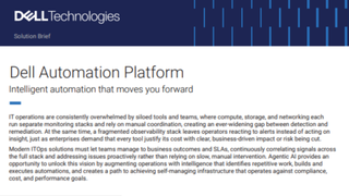 Dell Automation Platform: Intelligent Automation that moves you forward