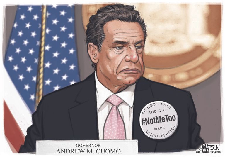 Political Cartoon U.S. andrew cuomo metoo