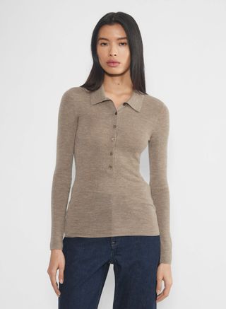 Wilfred, Clarette Merino Wool Polo Sweater