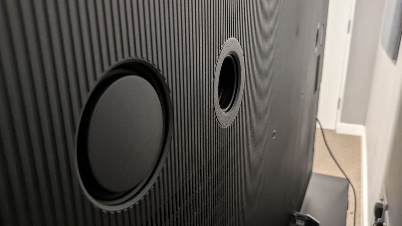 Sony Bravia 9 II speakers on rear panel of TV