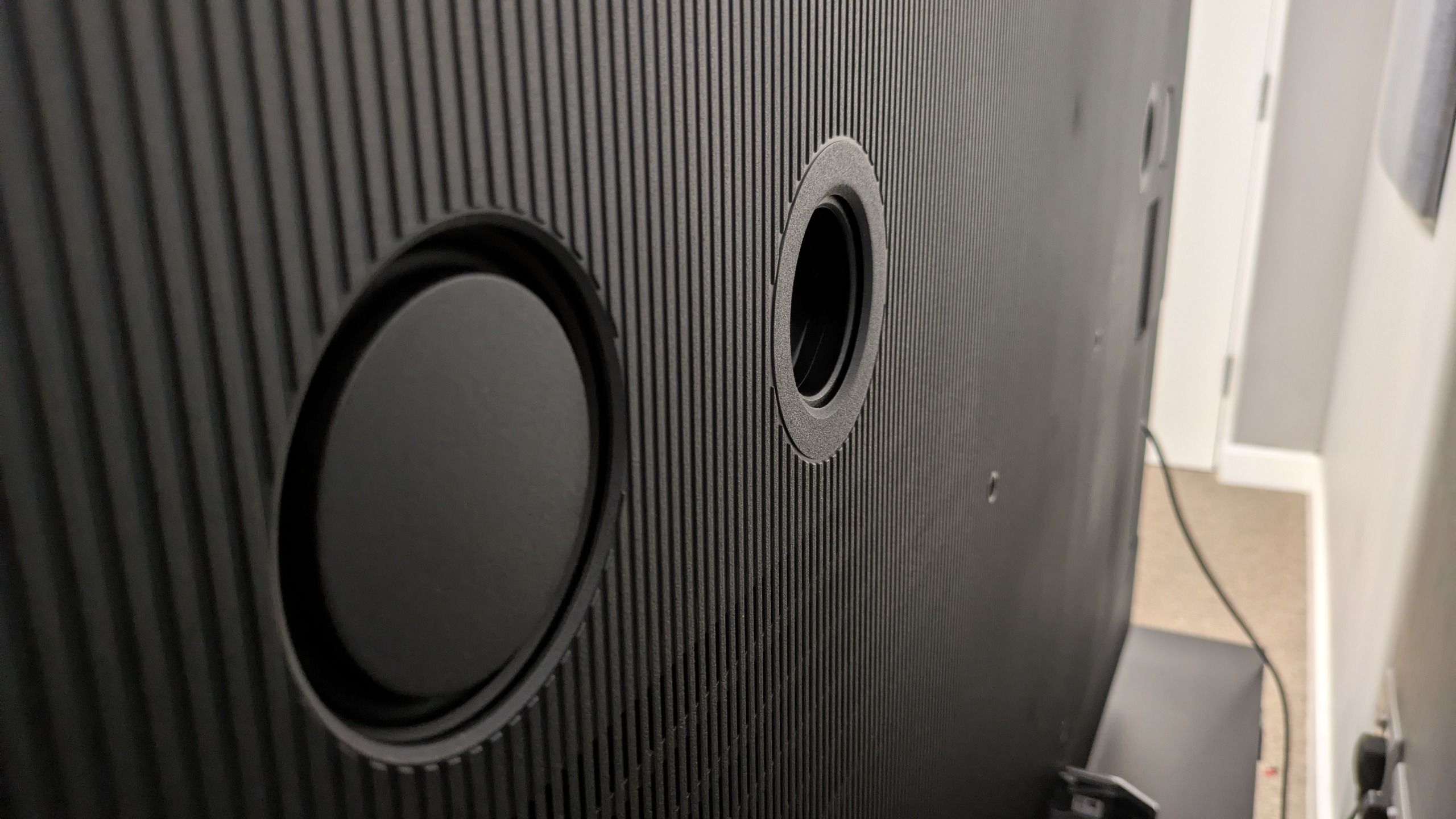 Sony Bravia 9 II speakers on rear panel of TV