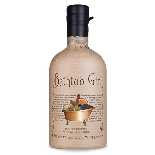 Bathtub Gin, 70cl - Double-Infused 43.3 Percent Abv Craft Gin With Orange Blossom, Cardamom and Cinnamon Notes - Hand-Crafted British Gin