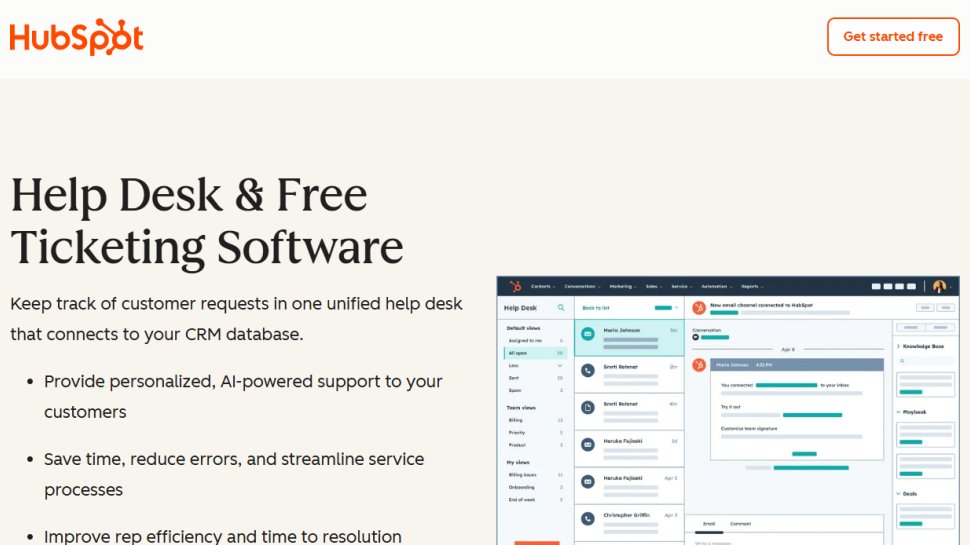 HubSpot website screenshot (October 2025).