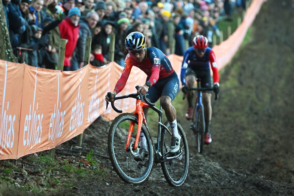 NAMUR BELGIUM DECEMBER 17 Thomas Pidcock of The United Kingdom and Team INEOS Grenadiers competes during the 14th UCI CycloCross World Cup Namur 2023 Mens Elite on December 17 2023 in Namur Belgium Photo by Luc ClaessenGetty Images