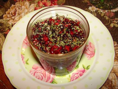 Glass Of Rose Petal Tea