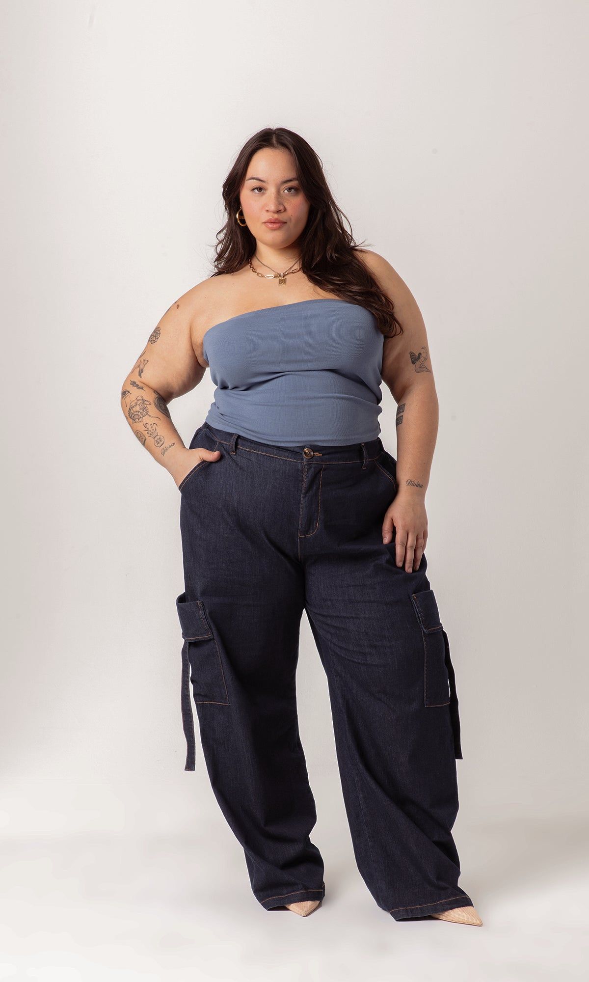 Denim Cargo Pant