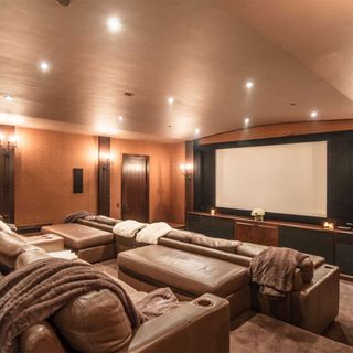 cinema room with reclining chair seating