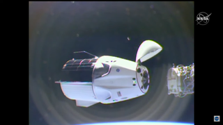 The SpaceX Crew Dragon Resilience seen during a relocation maneuver conducted on April 5, 2021.