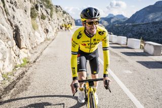 Simon Yates on a training ride in Visma-Lease a Bike kit