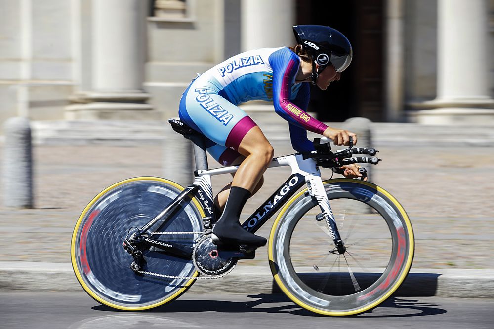 Elisa Longo Borghini (Wiggle High5) on her way to winning the Italian time trial title 2016