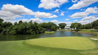 The 13th green at Colonial Country Club