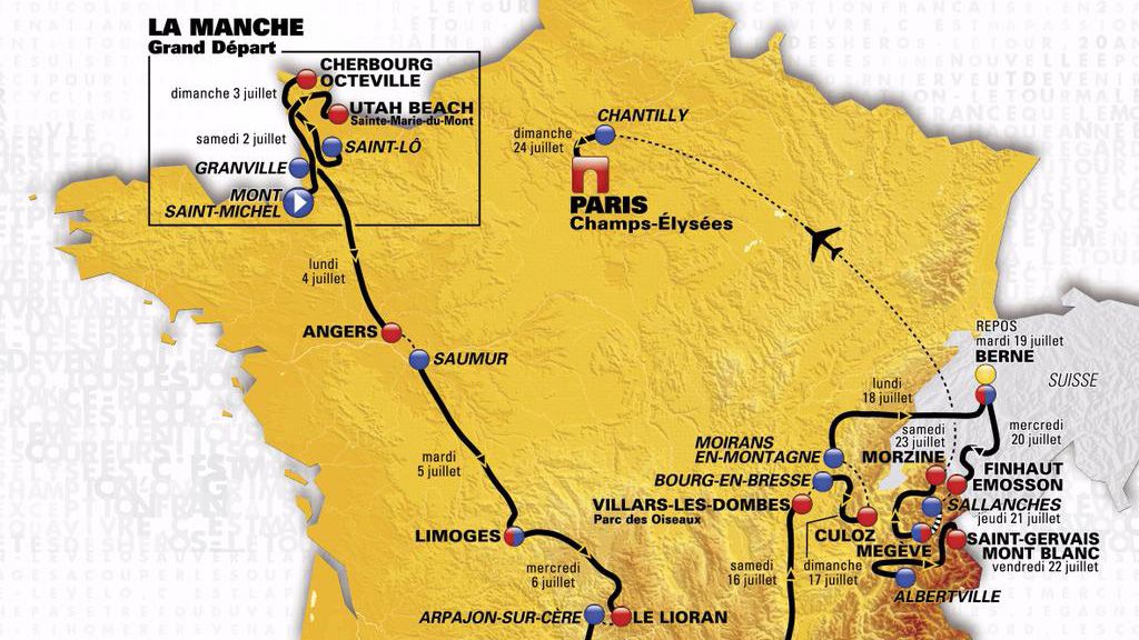 The Grand Depart of the 2016 Tour de France is in the northern Manche region