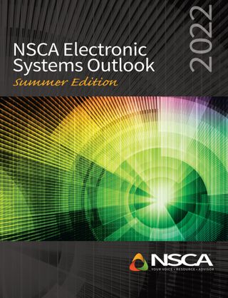 NSCA Electronic Systems Outlooks for Summer 2022 shows U.S. construction spending is up.