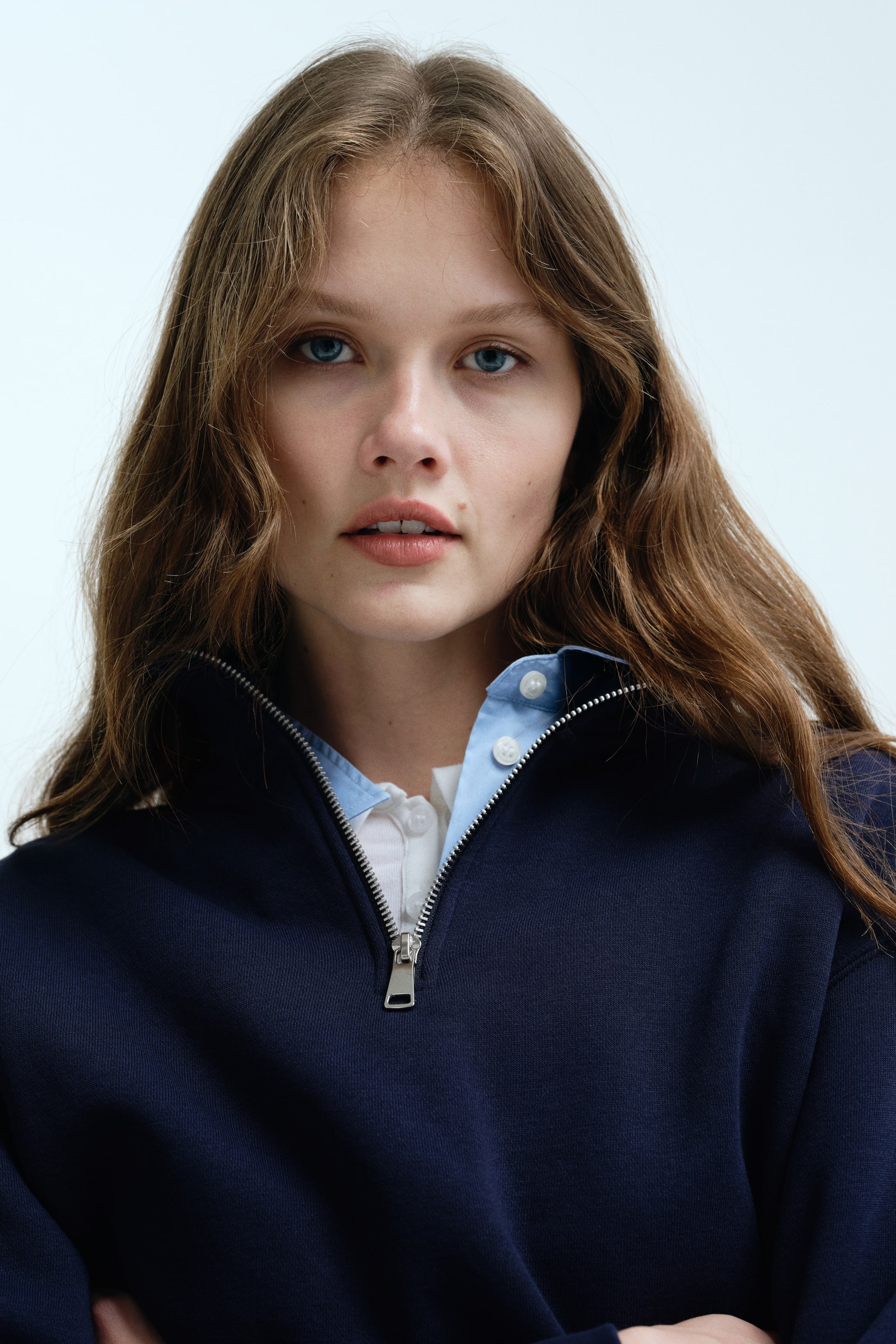 Zip-Top Sweatshirt - Brown