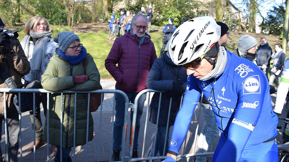 Philippe Gilbert and his Quick-Step Floors teammates all wore the new S-Works Evade helmet