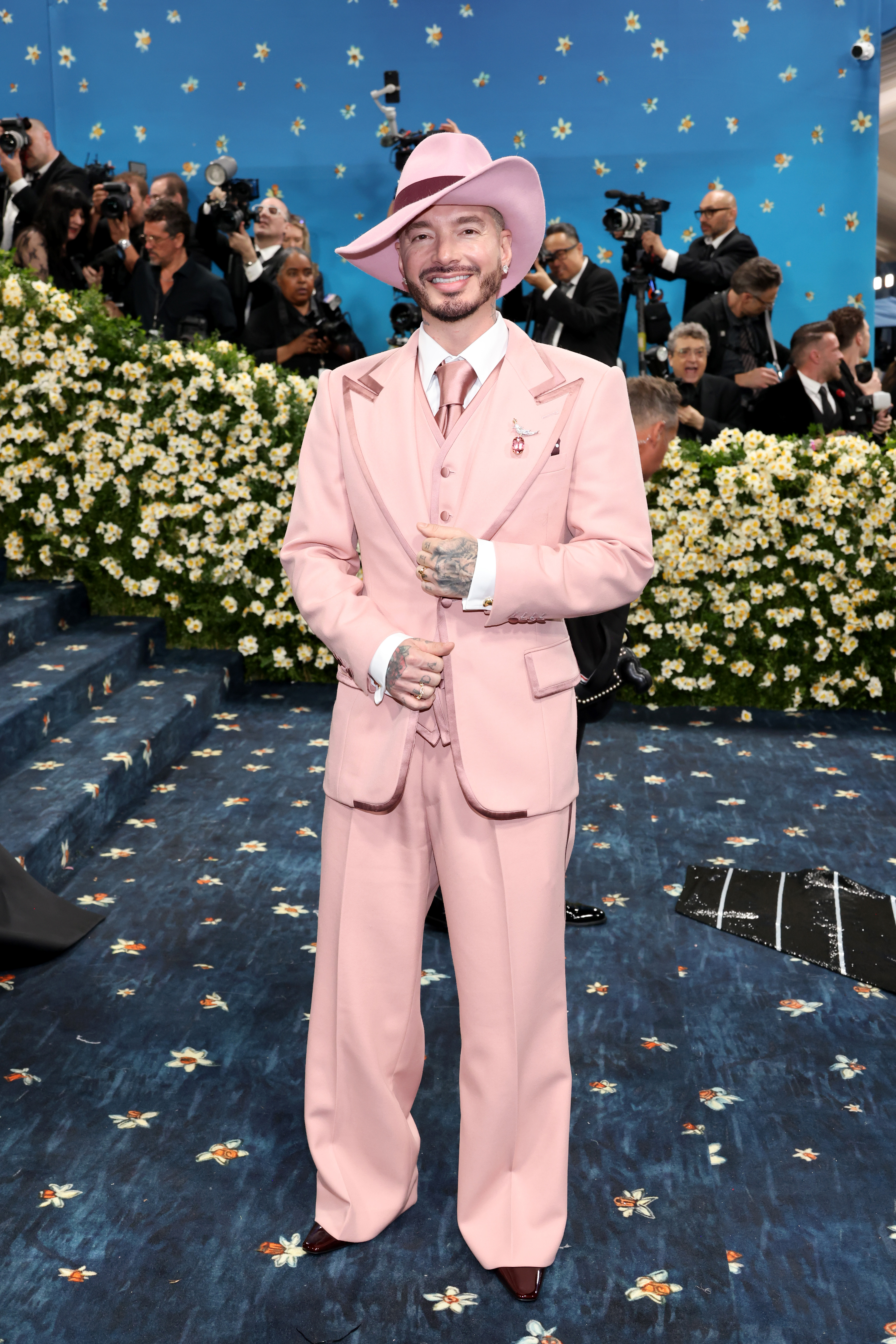 J Balvin attends the 2025 Met Gala Celebrating "Superfine: Tailoring Black Style" at Metropolitan Museum of Art on May 05, 2025 in New York City. (Photo by John Shearer/WireImage)