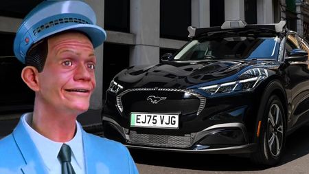 An autonomous Uber cab and the Johnny Cab character from Total Recall