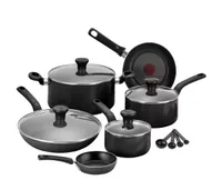 Tefal&nbsp;-&nbsp;Black Aluminium 7 Piece 'Excite' Cookware Set | Was £188, Now £94 (Save 50%)